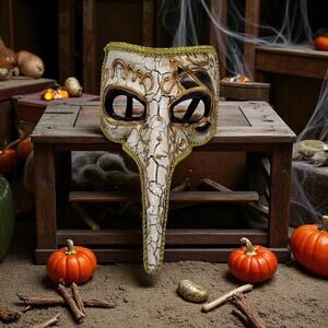 Long Nose Masquerade Party Mask Handmade Halloween Cosplay Bird Beak Adult